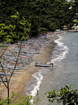 Fishing Boats on Amed Beach  